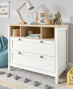 Harwell 3 Piece Small Cotbed Range with Dresser Changer & Wardrobe - White