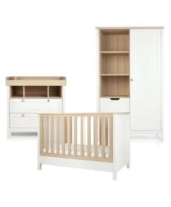 Harwell 3 Piece Small Cotbed Range with Dresser Changer & Wardrobe - White
