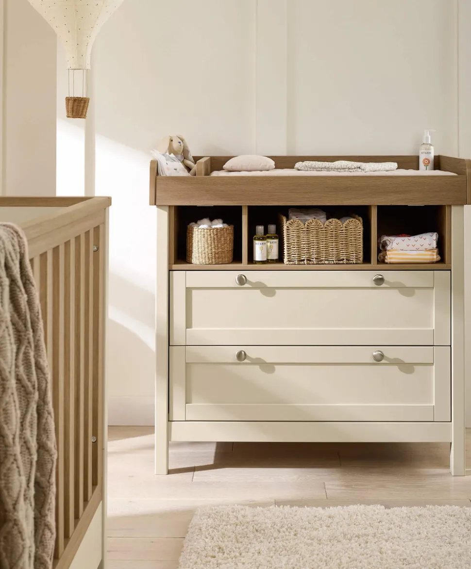 Harwell 3 Piece Small Cotbed Range with Dresser Changer & Wardrobe - Cashmere