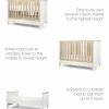 Harwell Small Cotbed Bundle with Essential Airflow Pocket Spring Small Cotbed & Cot Mattress -White