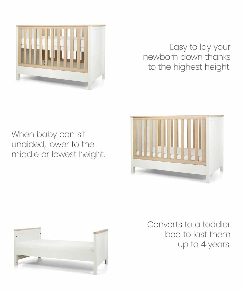 Harwell Small Cotbed - White