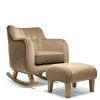 Hilson Nursing Chair & Footstool Set - Mocha Velvet