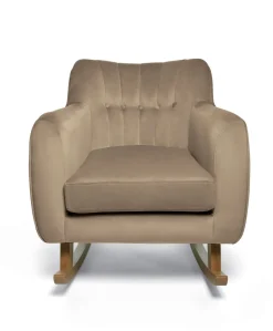 Hilson Nursing Chair & Footstool Set - Mocha Velvet