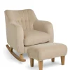 Hilson Nursing Chair & Footstool Set - Almond Sherpa