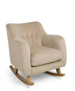 Hilson Nursing Chair & Footstool Set - Almond Sherpa