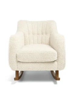 Hilston Nursing Chair & Footstool Set - Snow Teddy