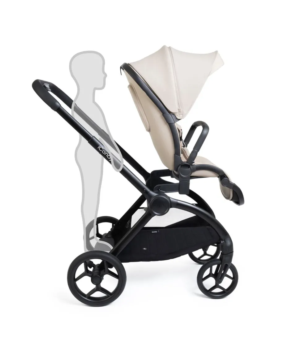 iCandy Core 2 Pushchair Bundle With Cybex Cloud T+ Car Seat & Base - Sandstone