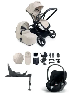 iCandy Core 2 Pushchair Bundle With Cybex Cloud T+ Car Seat & Base - Sandstone