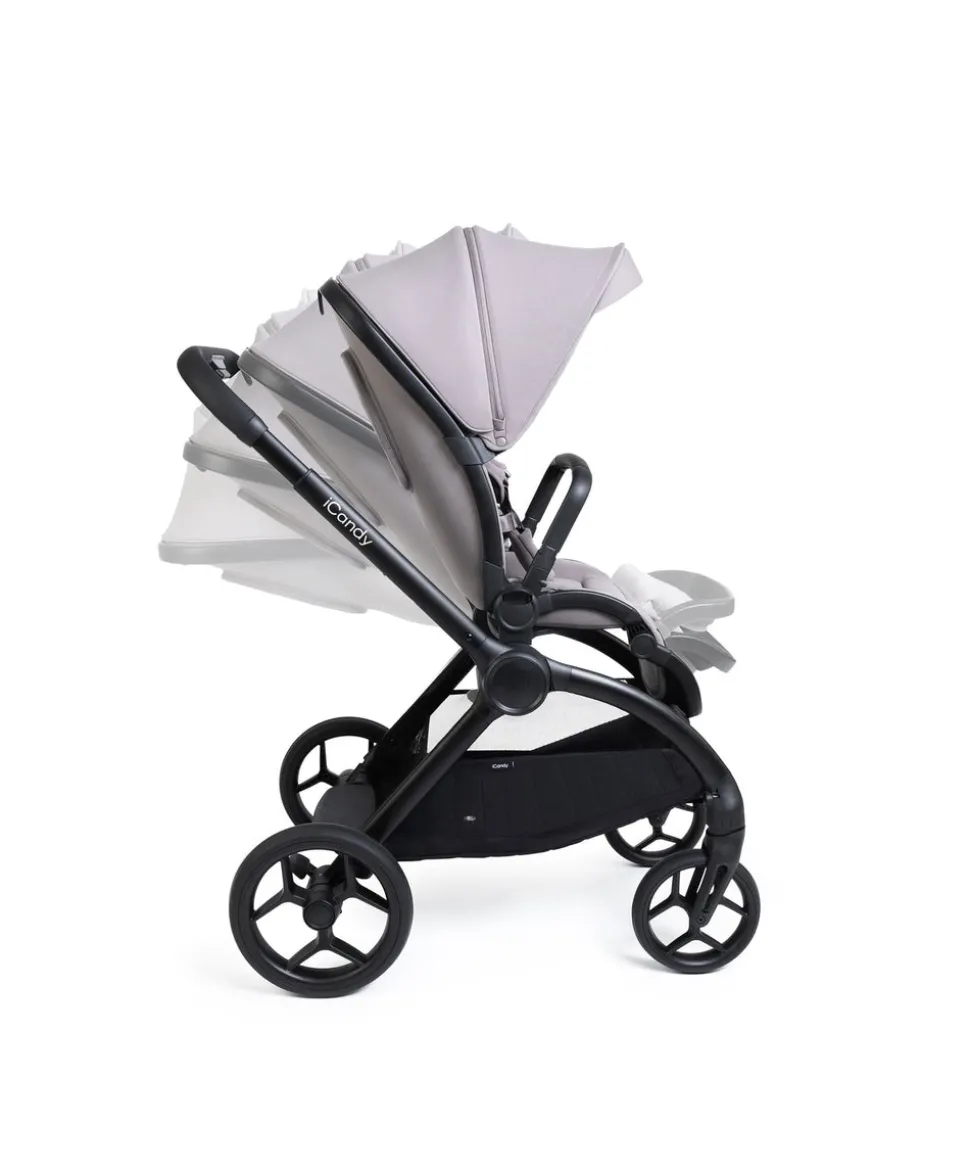 iCandy Core 2 Pushchair Bundle With Cybex Cloud T Car Seat & Base - Storm Grey