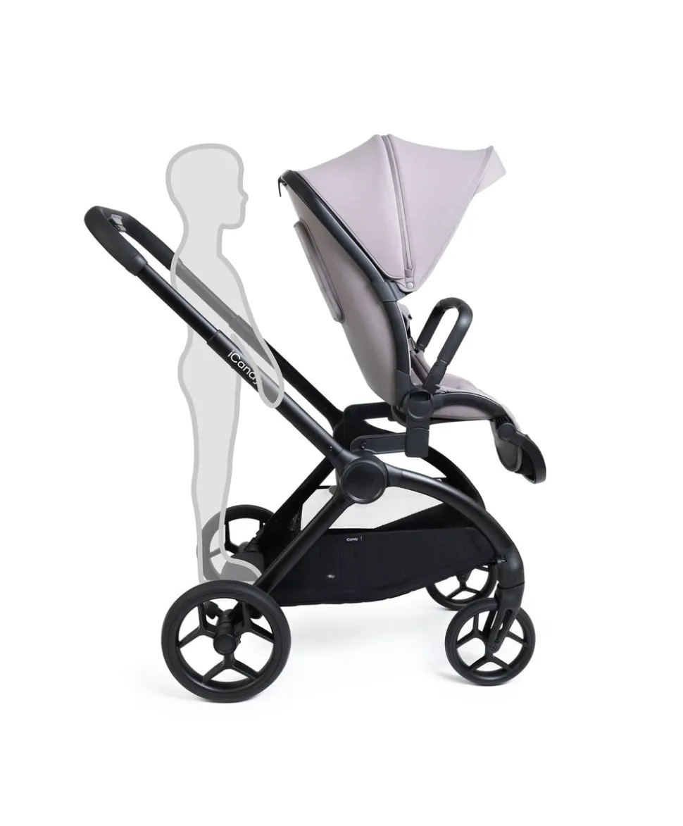 iCandy Core 2 Pushchair Bundle With Maxi-Cosi Pebble 360 Pro Car Seat & Base - Storm Grey