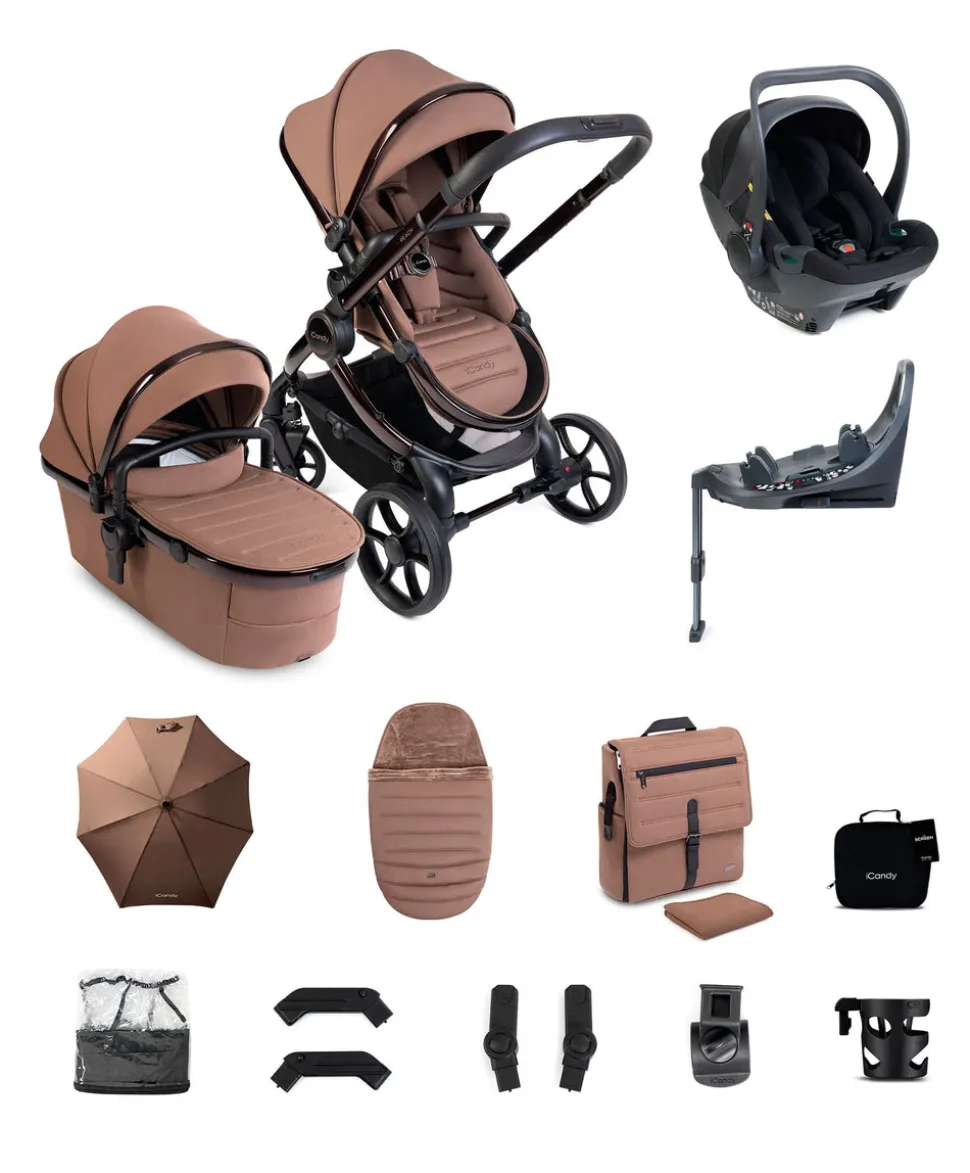 iCandy Peach 8 Complete Bundle with Cocoon 360 Car Seat - Coco