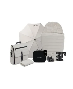 iCandy Peach 8 Complete Bundle with Maxi-Cosi Pebble 360 Pro2 Car Seat - Taupe