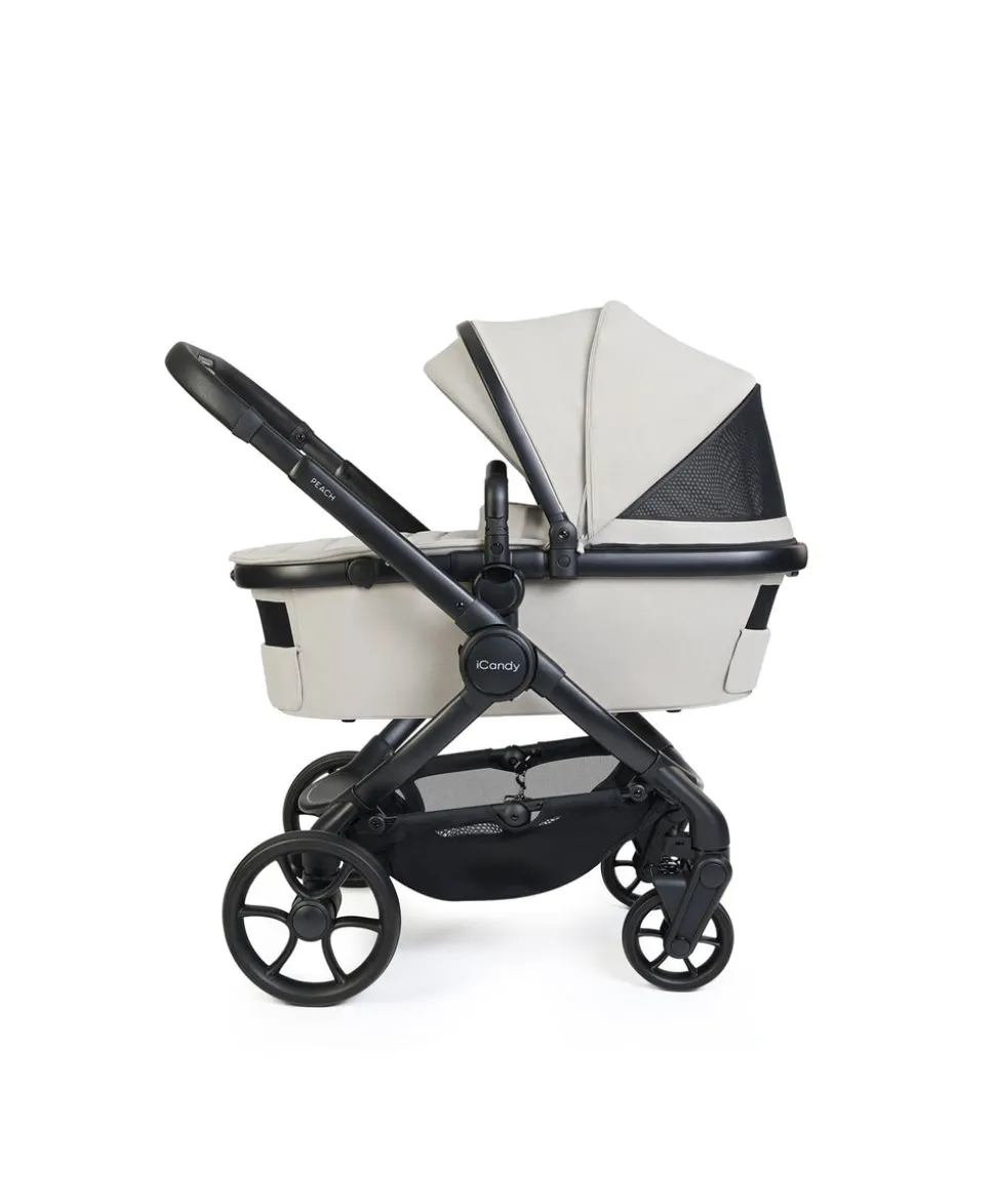 iCandy Peach 8 Complete Bundle with Cybex Cloud T i-Size Rotating Baby Car Seat - Taupe