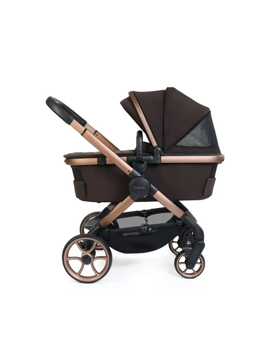 iCandy Peach 8 Complete Bundle with Cybex Cloud T i-Size Rotating Baby Car Seat - Pecan