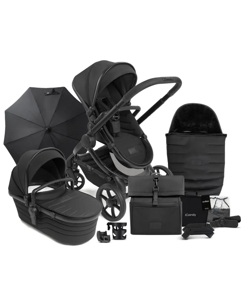 iCandy Peach 7 STUDIO Complete Pushchair Bundle - Black