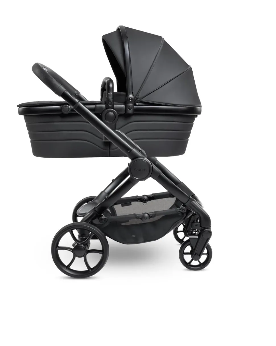 iCandy Peach 7 STUDIO Complete Pushchair Bundle and Cybex Cloud T i-Size Rotating Car Seat & Base - Black
