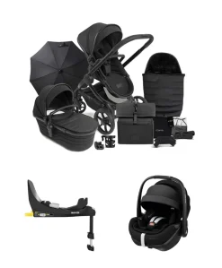 iCandy Peach 7 STUDIO Complete Bundle and Maxi-Cosi Pebble 360 Pro² Car Seat & Base - Black