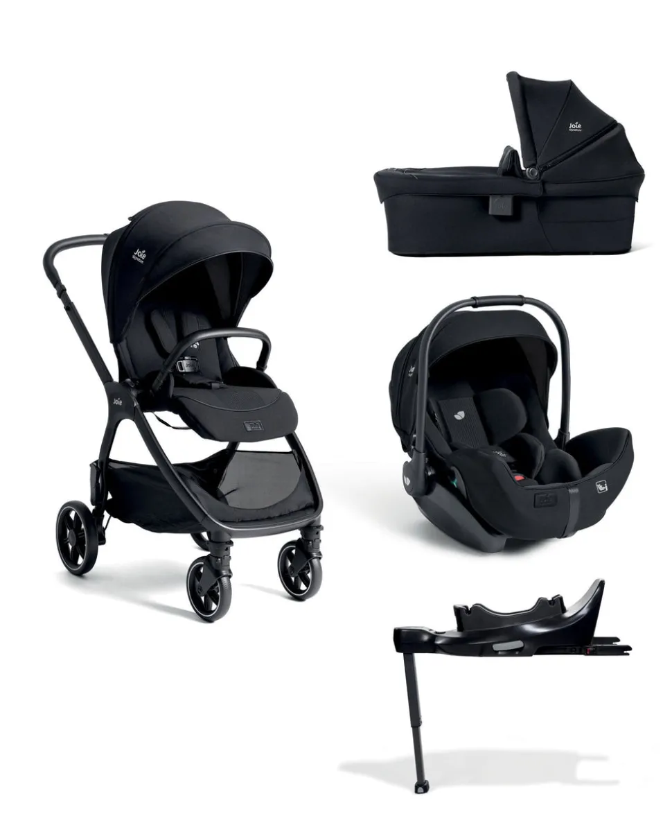 Joie Signature Valora Pushchair Bundle With Joie I-Level Pro Signature Car Seat & Base (4 Pieces) - Eclipse