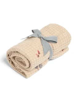 Knitted Blanket - Berry Frill