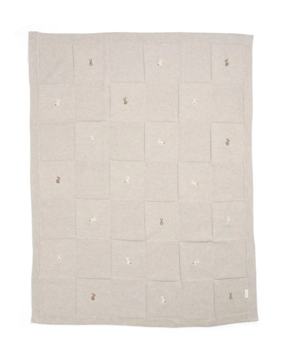 Knitted Blanket - Bunny Grey