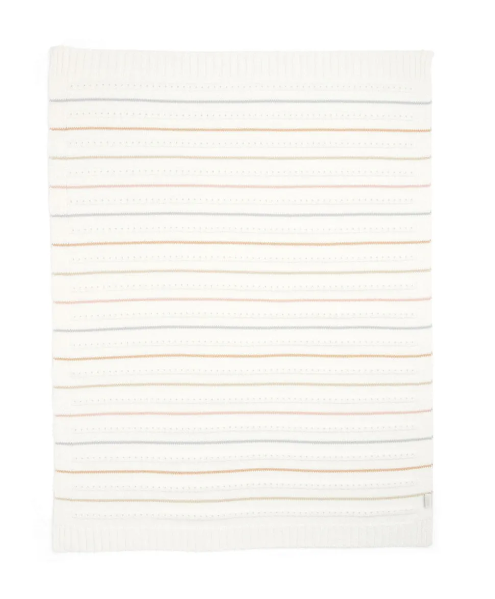 Knitted Blanket - Neutral Stripe