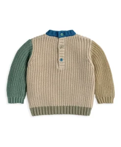 Knitted Colour Block Jumper