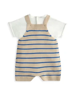 Knitted Dungarees & T-Shirt Set