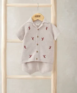 Knitted Lobster Shirt & Shorts