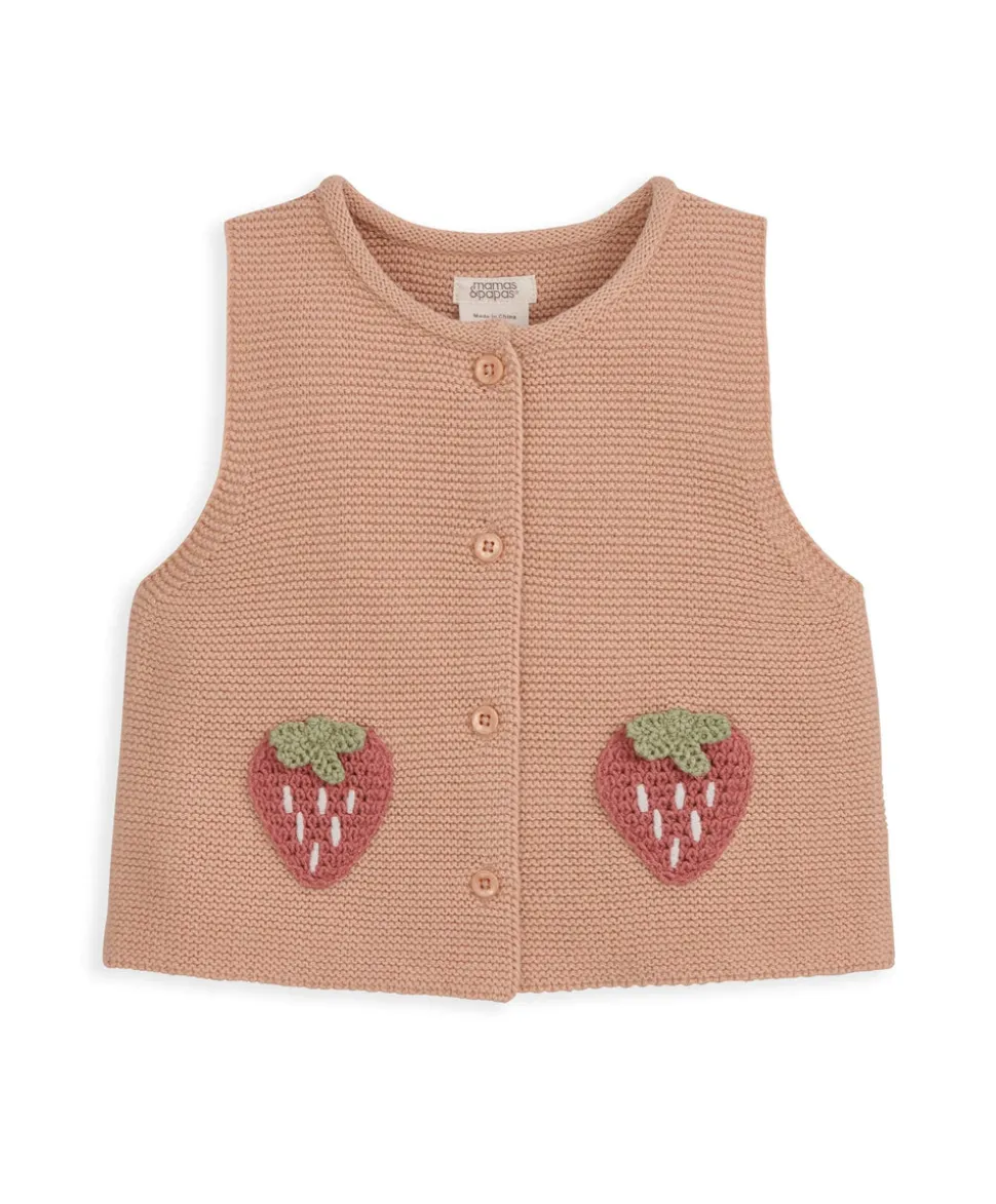 Knitted Waistcoat and Denim Trousers