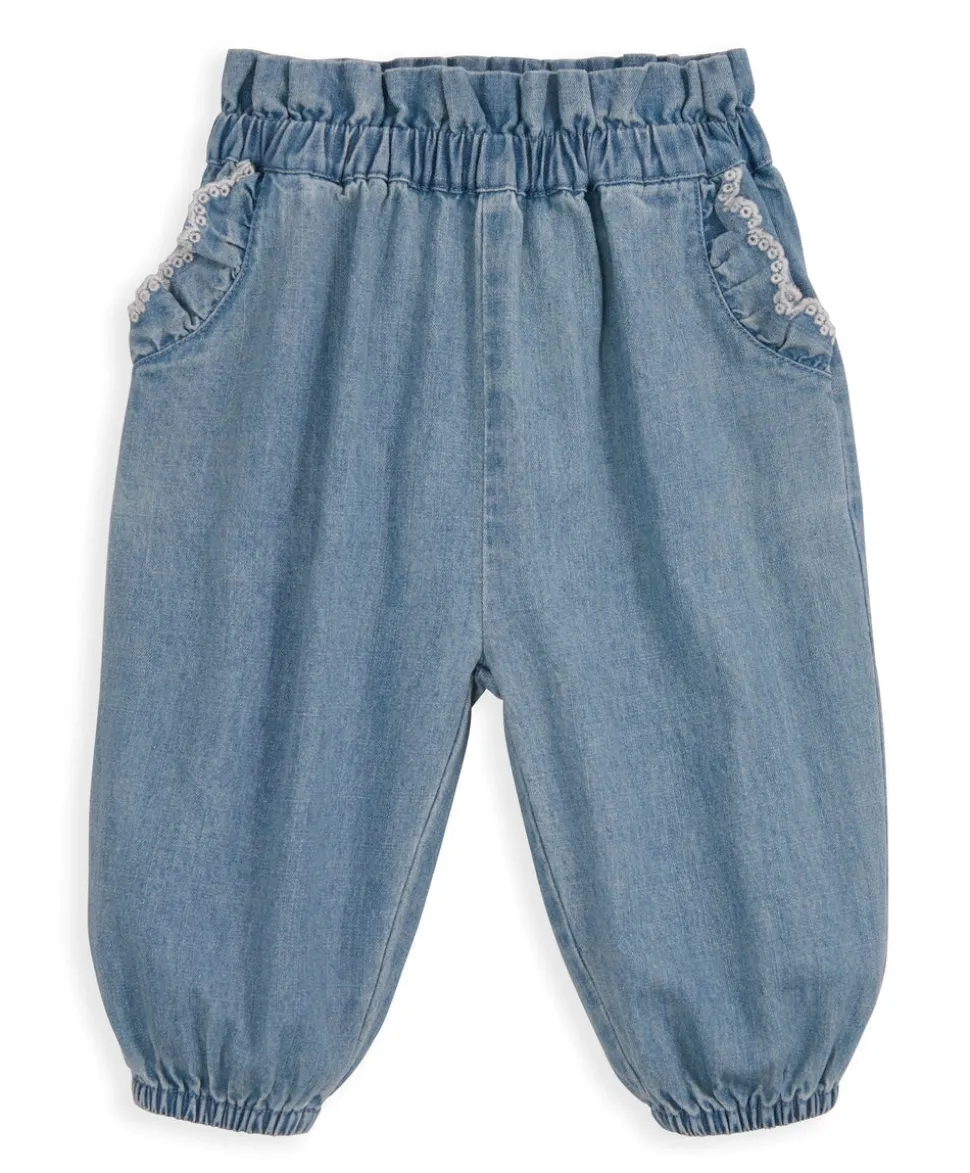 Knitted Waistcoat and Denim Trousers