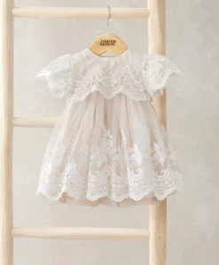 Lace Frill Sleeve Dress