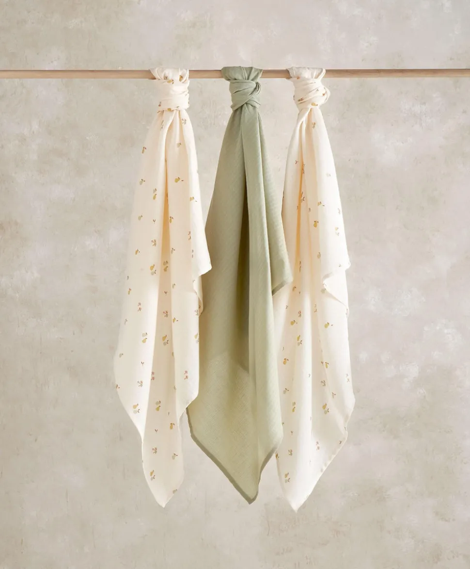 Large Muslin Squares (3 Pack) - Orchard