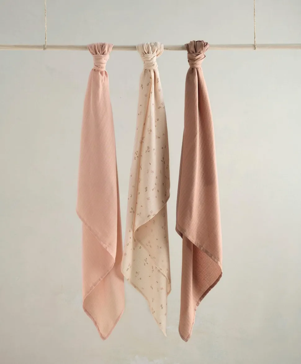 Large Muslin Squares (3 Pack) - Welcome to the World Wildflower