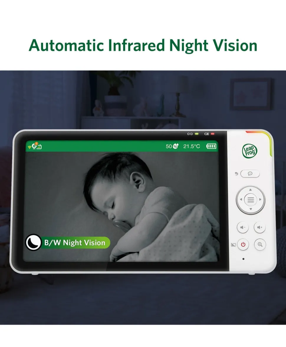 LeapFrog LF5817HD 7 Inch Over-the-Cot Smart Baby Monitor