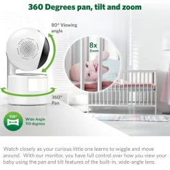 LeapFrog LF920HD 7 Inch Video Baby Monitor & Floorstand - White