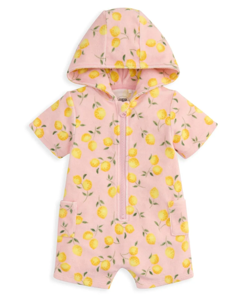 Lemon Print Towel Romper