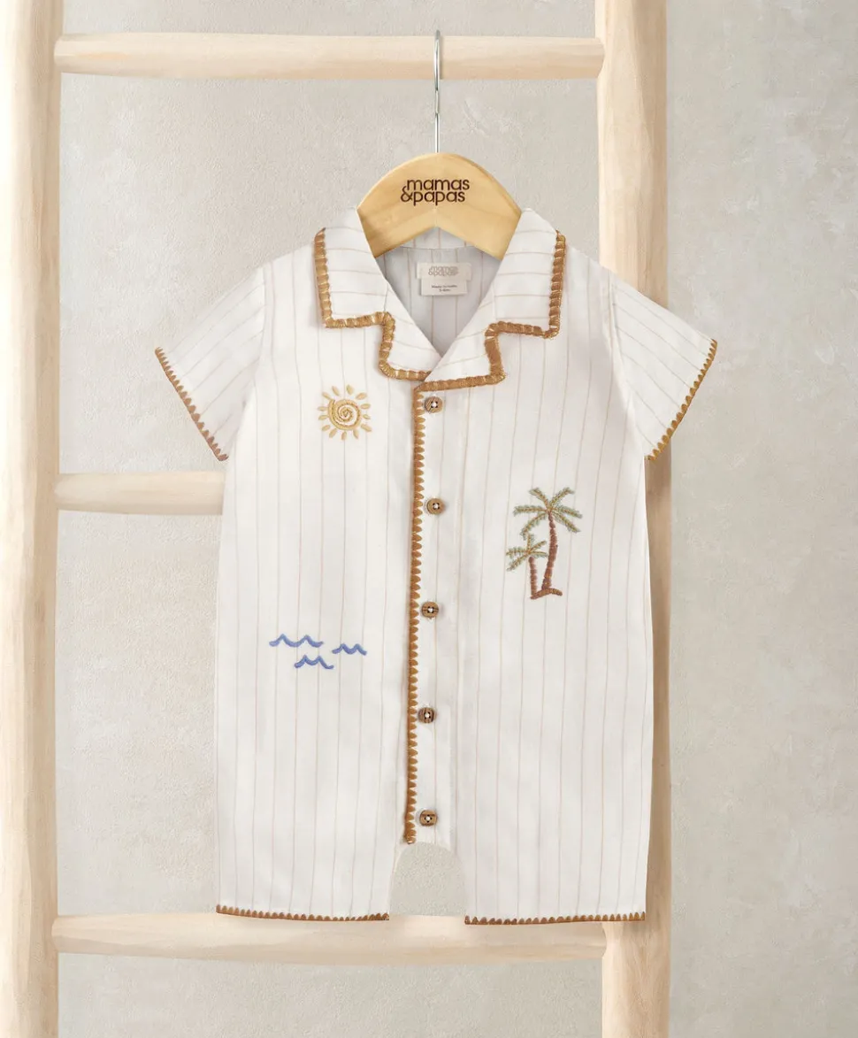Linen Shirt Romper