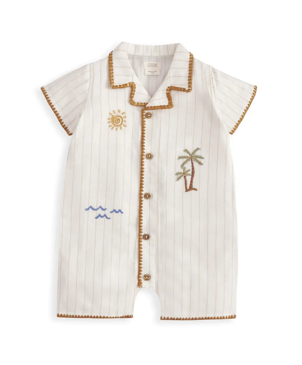Linen Shirt Romper