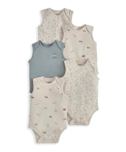 Little Explorer Short-Sleeved Bodysuits (Pack of 5)