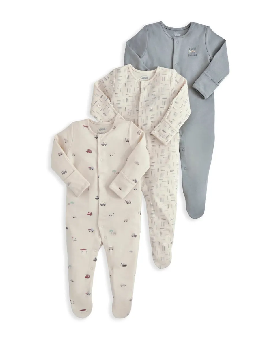 Little Explorer Sleepsuits (Pack of 3)