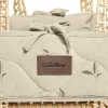 Little Green Sheep Quilted Moses Basket and Mattress - Leaves