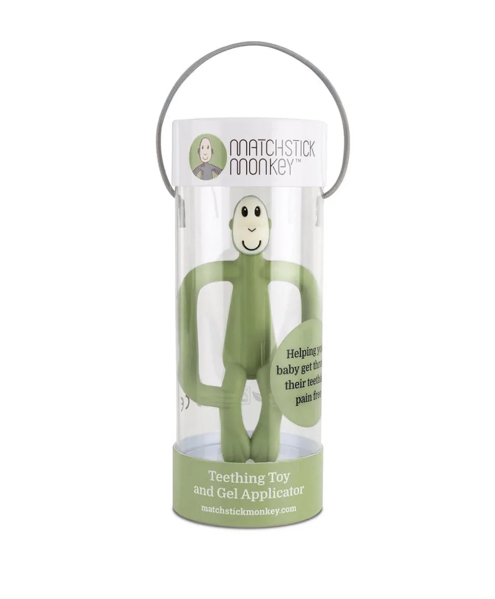 Matchstick Monkey Original Teething Toy - Olive Green