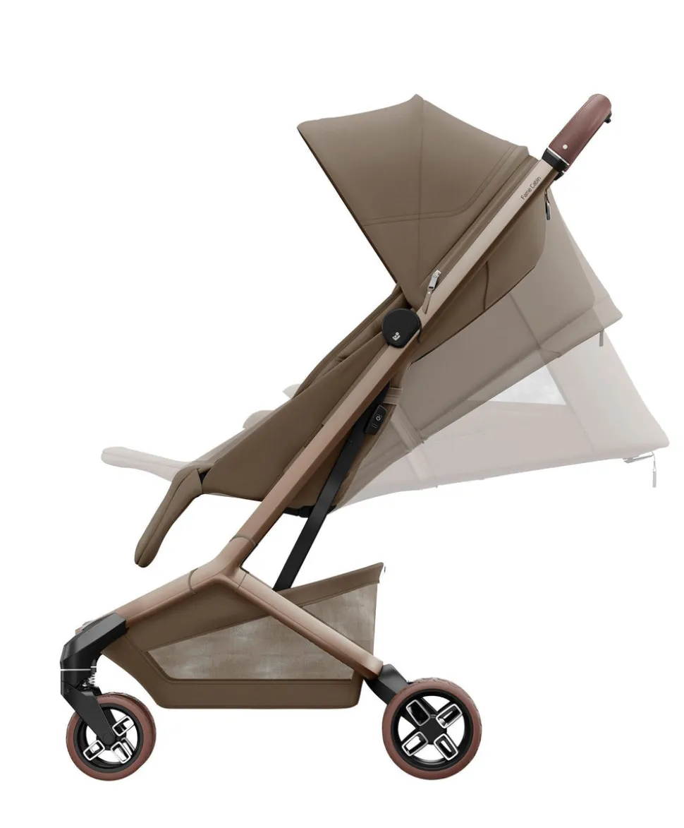 Maxi-Cosi Fame Cabin Pushchair With Carrycot & Raincover - Oak Truffle