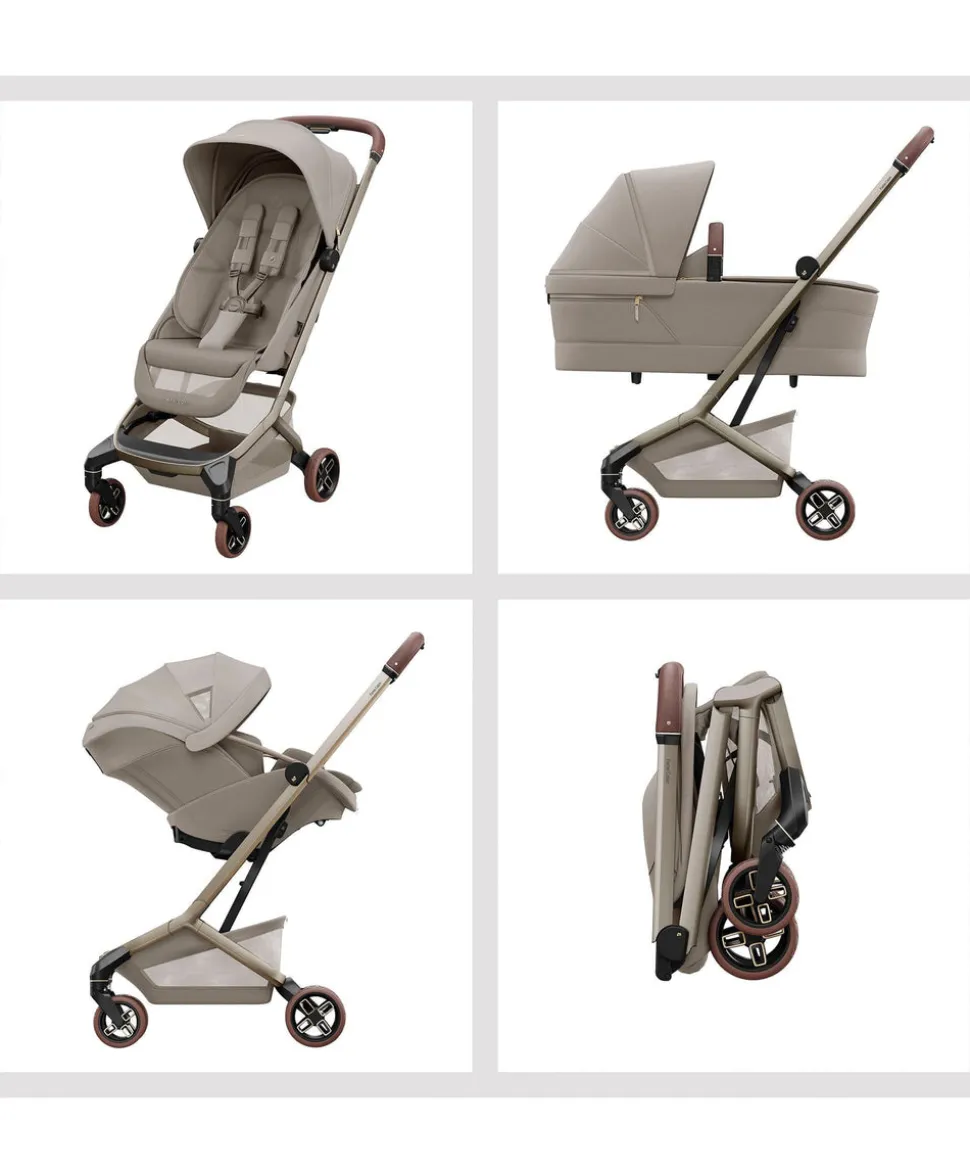 Maxi-Cosi Fame Cabin Pushchair Bundle with Maxi-Cosi Coral Slide Pro Car Seat & Base (5 Pieces) - Sapphire Sand