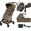 Maxi-Cosi Fame Cabin Pushchair Bundle with Maxi-Cosi Coral Slide Pro Car Seat & Base (5 Pieces) -Truffle