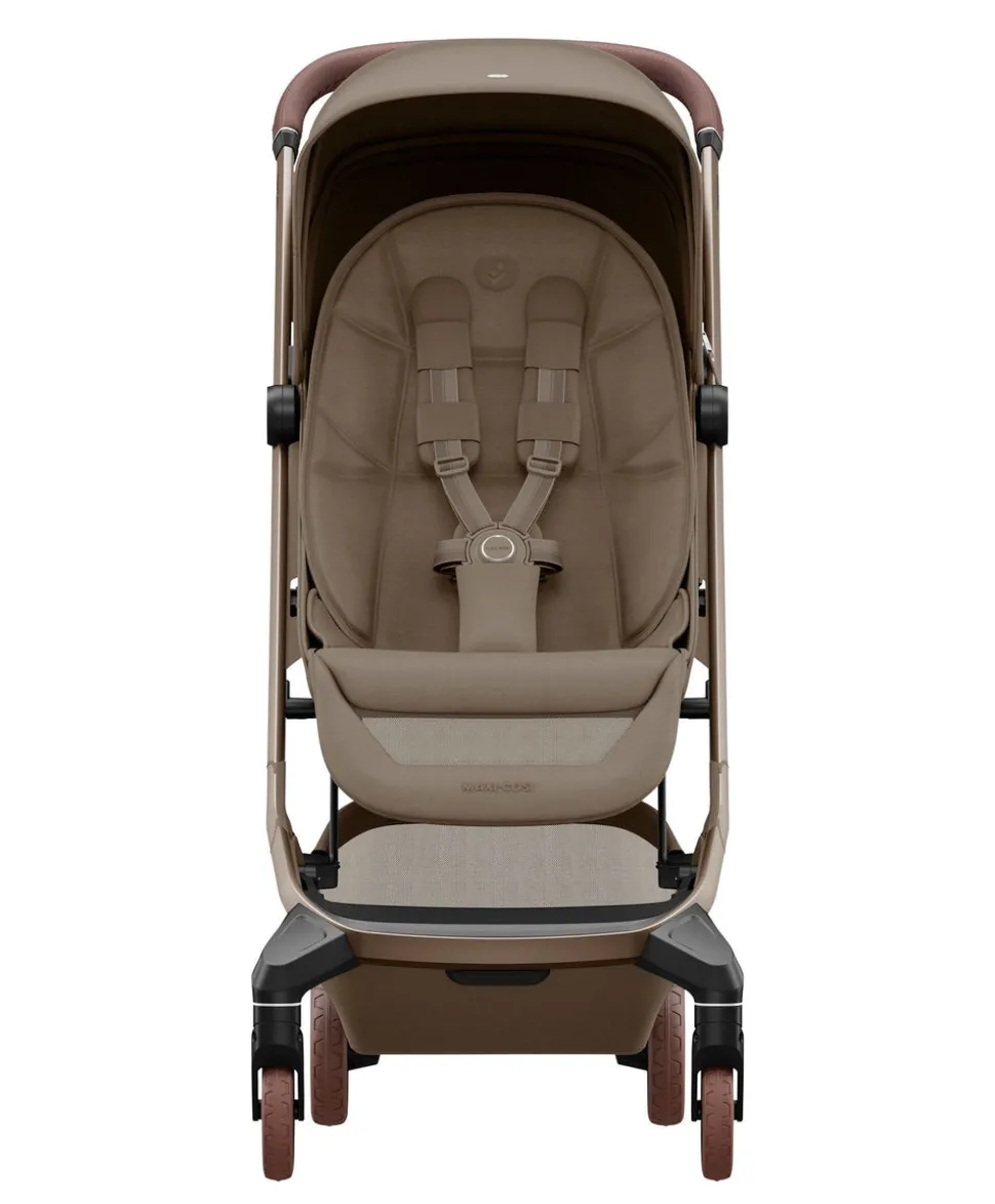 Maxi-Cosi Fame Cabin Pushchair Bundle with Maxi-Cosi Coral Slide Pro Car Seat & Base (5 Pieces) -Truffle