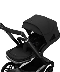 Maxi-Cosi Fame Premium Pushchair Bundle with Pebble 360 Pro 2 Car Seat & Base – Black with Black Wheels