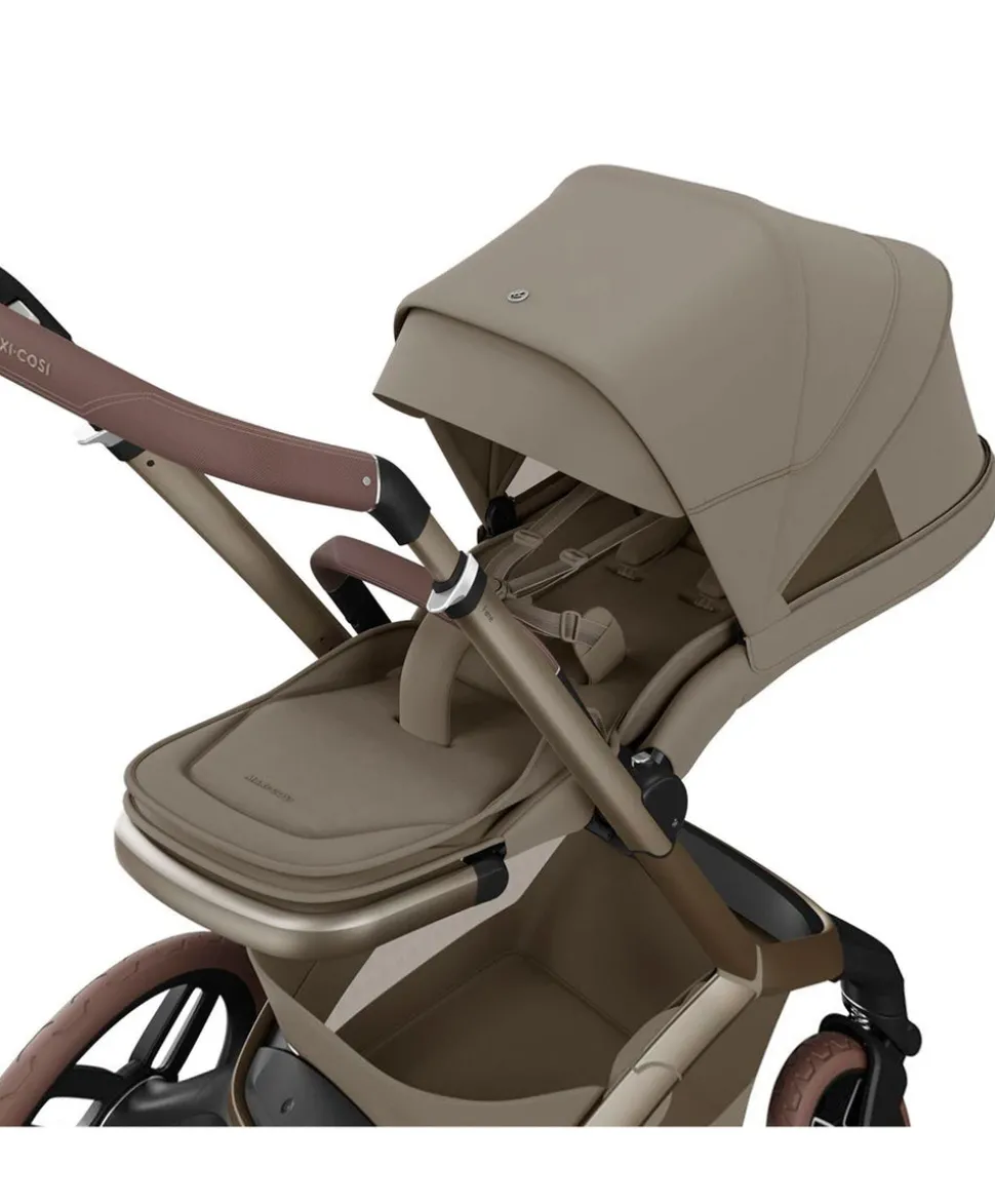 Maxi-Cosi Fame Pushchair & Carrycot with Coral Slide Pro Car Seat - Oak Truffle