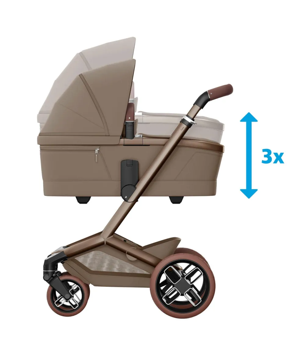 Maxi-Cosi Fame Pushchair & Carrycot with Coral Slide Pro Car Seat - Oak Truffle