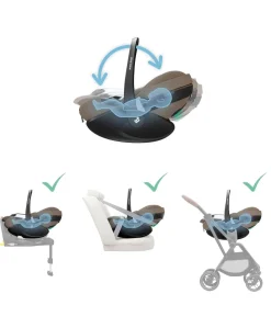Maxi-Cosi Pebble 360 Pro2Car Seat - Twillic Truffle